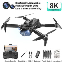 Load image into Gallery viewer, Optical Flow UAV Long Endurance Drone 8K High-definition Dual Camera Brushless Mini Drone Aerial Photography Remote Control Aircraft